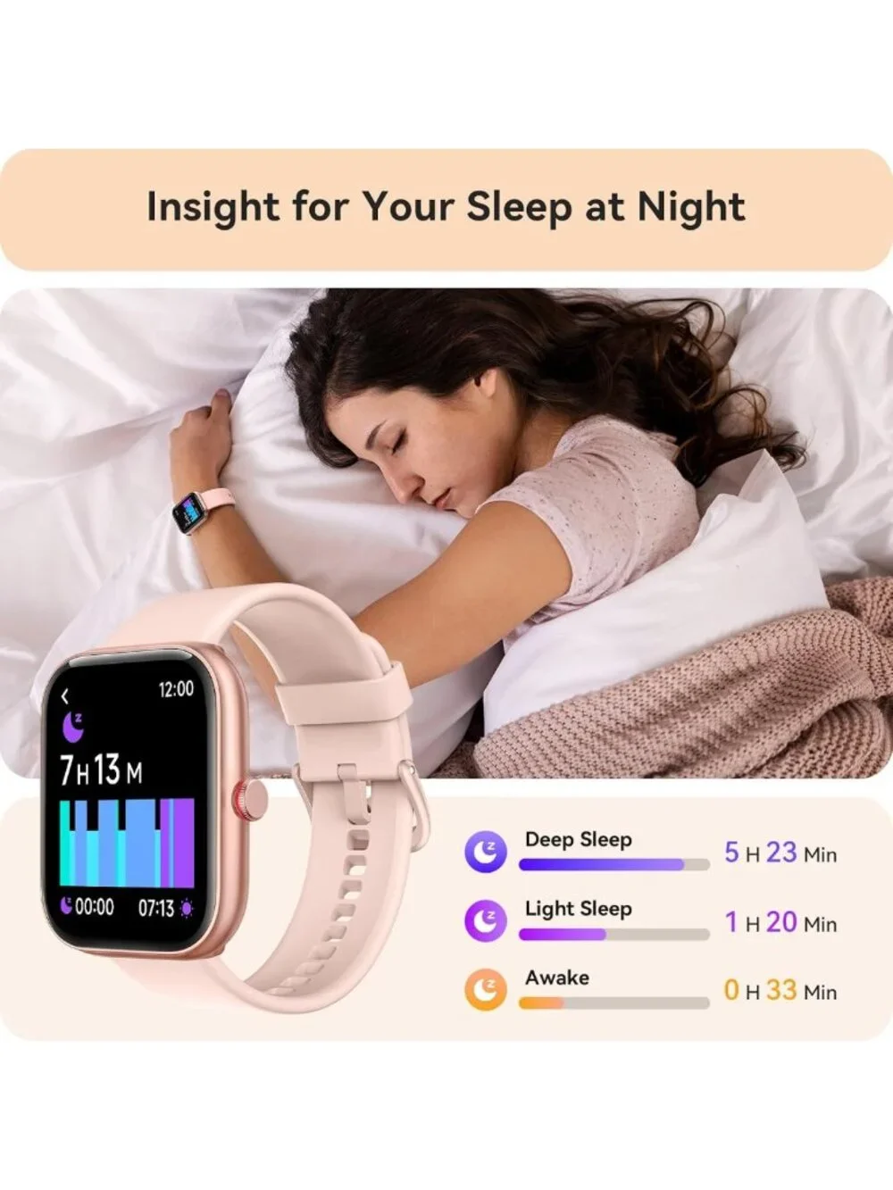 Stylish Smart Watch for Women - Bluetooth Fitness Tracker, Alexa, IP68